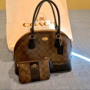 Coach brown leather satchel